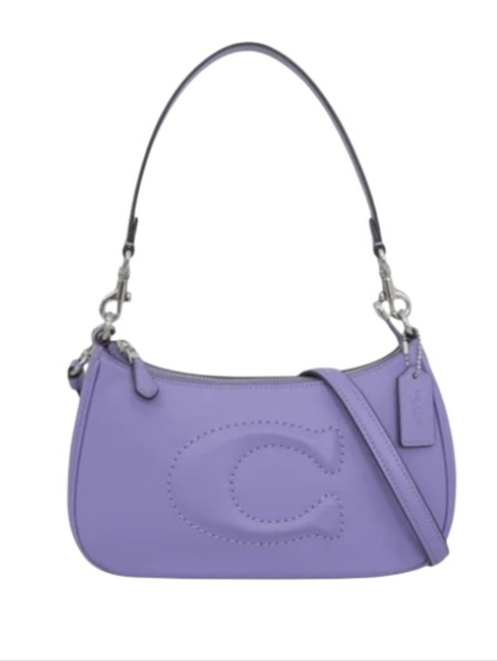 Coach Teri Lilac Smooth Leather C Shoulder Handbag Or Crossbody Bag Cr099